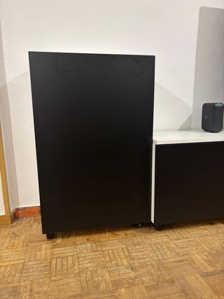 Mueble de Almacenamiento Blanco y Negro