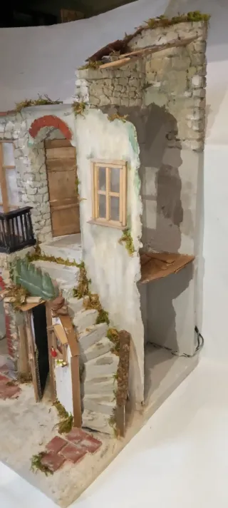 Presepe con luci in polistirene