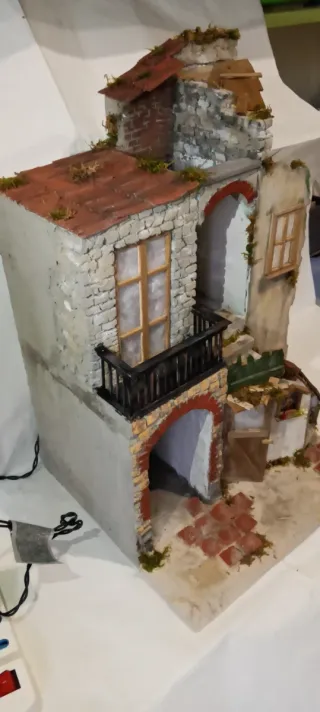 Presepe con luci in polistirene