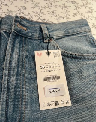 Zara Vaqueros Wide Leg Azul Temporada