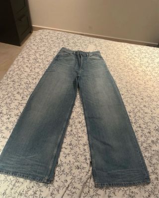 Zara Vaqueros Wide Leg Azul Temporada