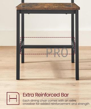 Set di 2 sedie da cucina in acciaio