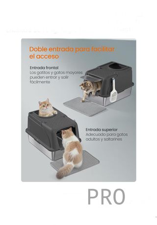 Scatola per lettiera in acciaio inossidabile per gatti