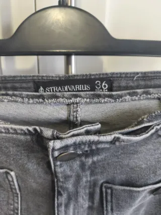 Stradivarius Jeans Gris Talla 36