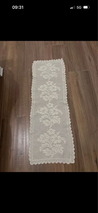 Runner uncinetto anni '50 fatto a mano