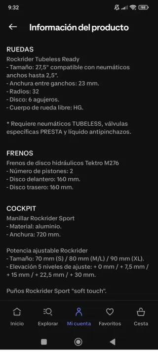 Bicicleta eléctrica montaña 27,5