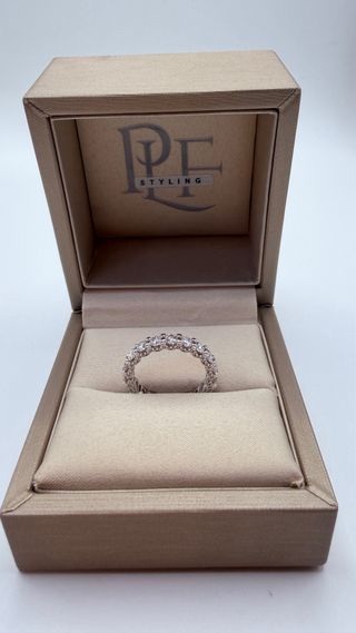 Anello Eternita Argento 925 -Moissanite 0.1 carati