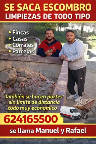 Se hacen portes y mudanzas y vaciados