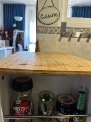 Carrito Auxiliar Cocina Madera y Metal