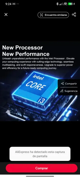 Portátil 15.6 Intel CORE i3, 16 GB RAM, SSD 128 GB