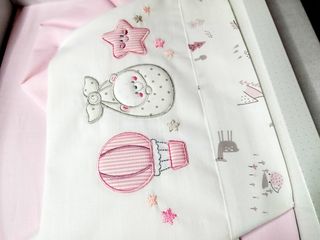 Completo Culla 3 pezzi Bruco Bruco rosa