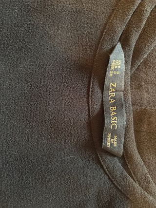 Vestito Zara Nero Elegante con Cerniera sulla Spalla