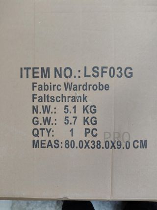 Guardaroba in Tessuto