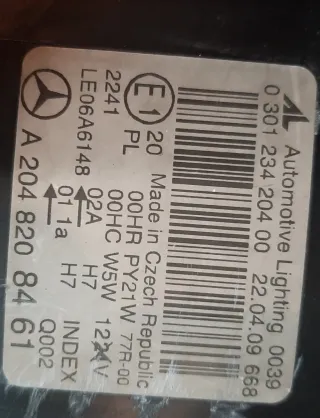 Faro Delantero Mercedes Clase C W204