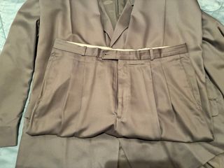 Traje gris hombre talla grande