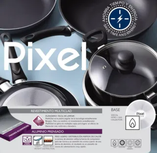 Set padelle + casseruola BERGNER - Antiaderente Pixel