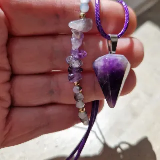 Conjunto de amatista y pulsera