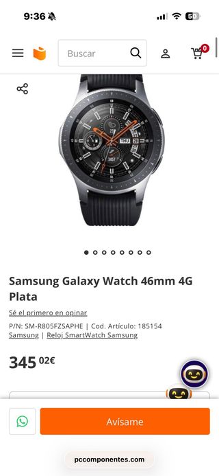 Samsung Galaxy Watch 46mm Negro/Plata