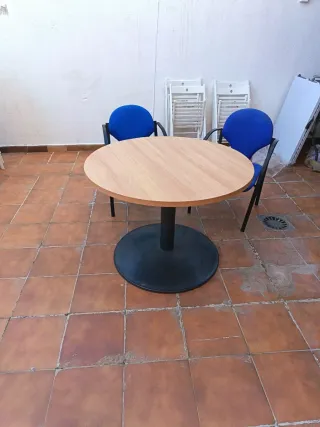Mesa redonda oficina con 4 sillas
