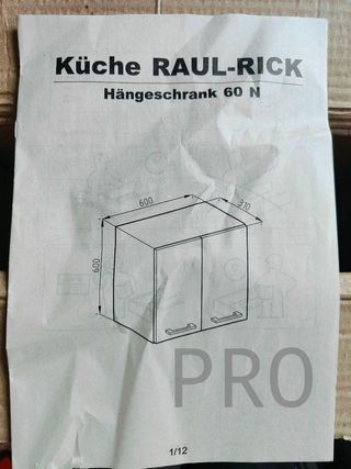 Armadio Sospeso Vicco R-Line, Cemento Nero/Antracite, 60 cm