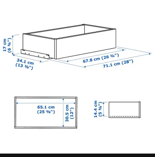 3 Cassetti IKEA Komplement 75x35