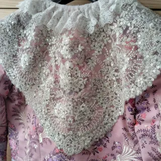Traje Fallera Niña Rosa y Morado