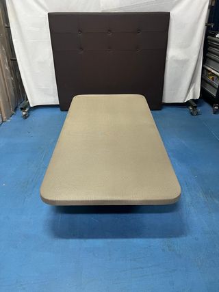 Base tapizada y colchón 90x190
