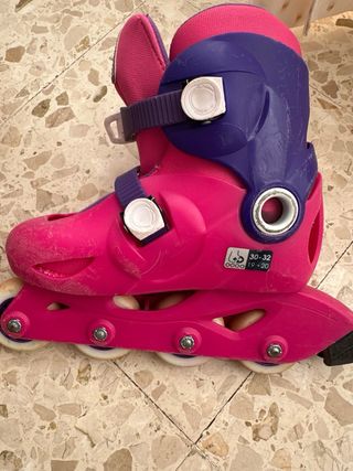 Patines infantiles Oxelo rosas y morados