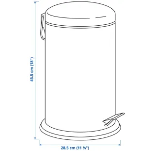 2 Cubos de Basura Metálicos Ikea (Gris y Blanco)