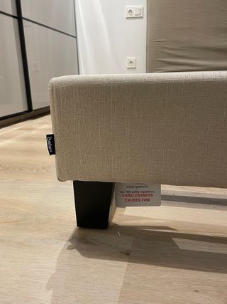 Somier/Base Tapizada 160x200cm Beige.