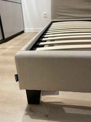 Somier/Base Tapizada 160x200cm Beige.