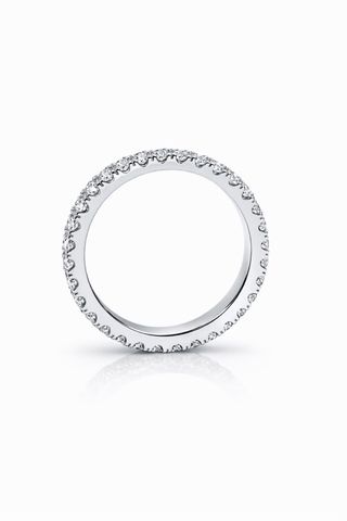 Anello Eternità Moissanite 2mm GRA Argento
