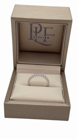 Anello Eternità Moissanite 2mm GRA Argento