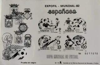 España 82 Mundial 2 Pruebas Sellos Oficiales