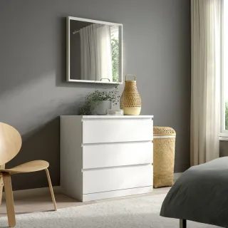 Specchio IKEA NISSEDAL Bianco 65x65