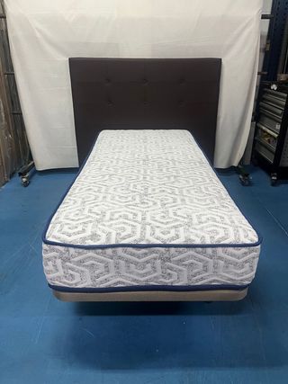 Base tapizada y colchón 90x200