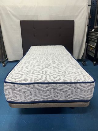 Base tapizada y colchón 90x200