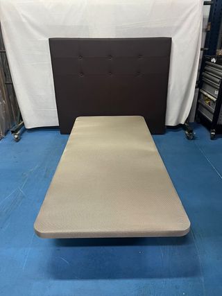 Base tapizada y colchón 90x200