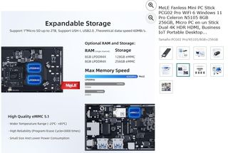 MELE PCG02 Pro Mini PC Stick Fanless