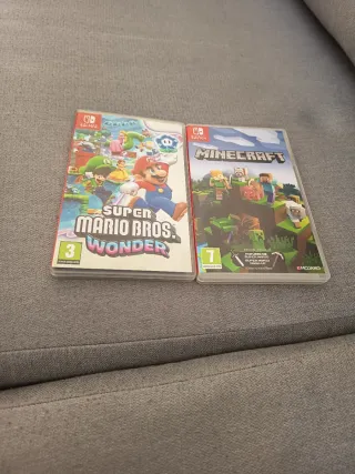 Cajas Nintendo Switch Super Mario y Minecraft