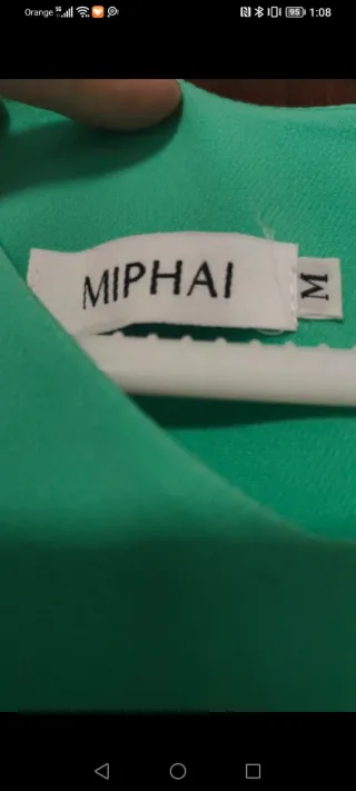 Vestido Miphai verde boda  talla M