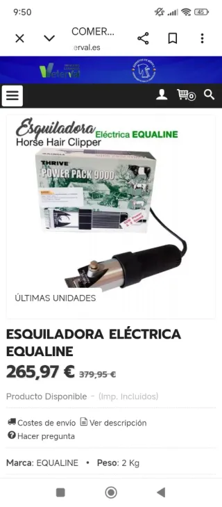 Máquina cortapelo Thrive Power Pack 9000