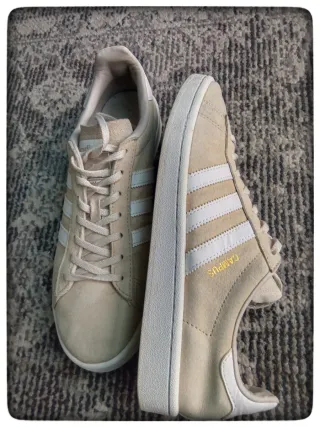 Scarpe Adidas Campus Uomo Beige Bianche
