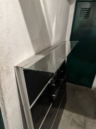 Panel TV Fondo Cristal Negro