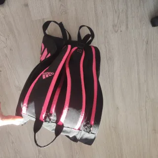 Bolsa de pádel Adidas negra y rosa