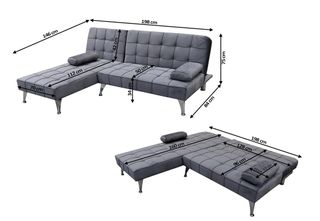 Sofá Cama Negro Terciopelo
