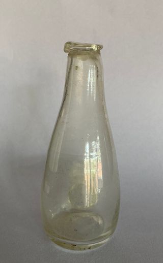 Bebedero pájaros cristal soplado s.XIX