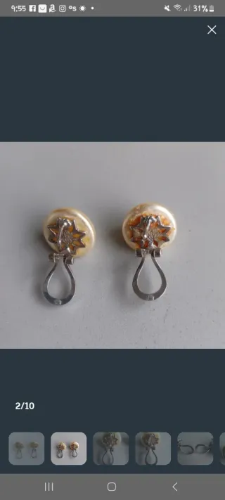​"Elegantes Pendientes Omega MAJORICA Plata 925