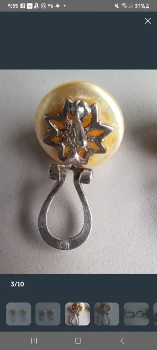 ​"Elegantes Pendientes Omega MAJORICA Plata 925