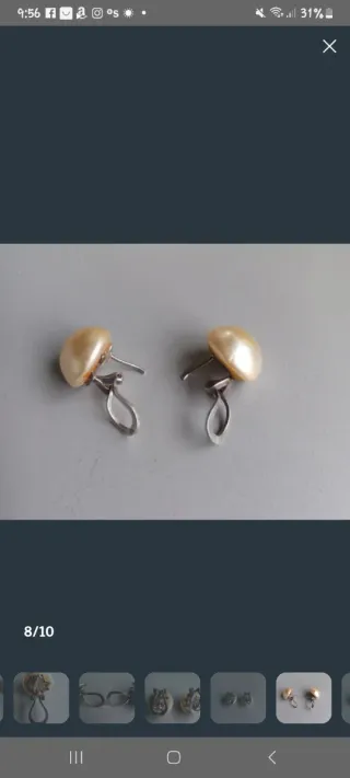 ​"Elegantes Pendientes Omega MAJORICA Plata 925